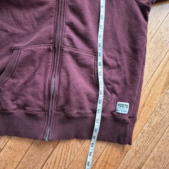 Roots Full Zip Hoodie Maroon/Burgundy Small - Picture 9 of 9